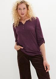 Katoenen henley shirt met knoopsluiting, bpc bonprix collection