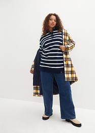 Lange sweater met schipperskraag, John Baner JEANSWEAR