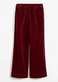 Wijde stretch Marlene Dietrich broek van corduroy met elastische high-waist band, bonprix