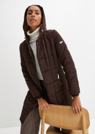 Lange, gewatteerde jas met asymmetrische ritssluiting, bpc bonprix collection