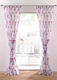 Transparant gordijn met bloemenprint en embrasse (1 stuk), bpc living bonprix collection