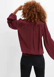 Satijnen blouse in wikkellook, bonprix