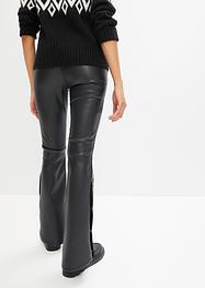 Flared broek van imitatieleer met sierknopen, RAINBOW