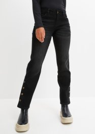 Cropped jeans met sierknopen en biologisch katoen, RAINBOW