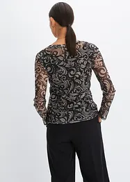 Mesh shirt met print, bonprix