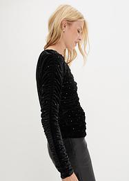 Fluwelen longsleeve met studs, RAINBOW