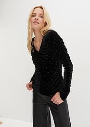 Fluwelen longsleeve met studs, RAINBOW