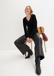 Fluwelen longsleeve met studs, RAINBOW