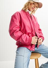 Oversized bikerjack van imitatieleer, RAINBOW