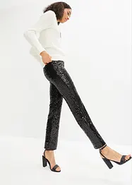 Broek met pailletten, bonprix