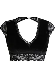 Bralette zonder beugels van fluweel, bonprix