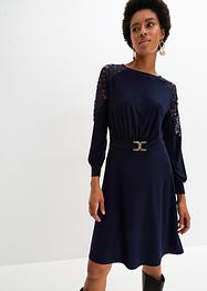 Jersey jurk met kant, BODYFLIRT boutique