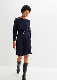 Jersey jurk met kant, BODYFLIRT boutique