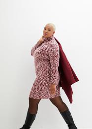Gebreide jurk met col van gerecycled polyester, bpc bonprix collection