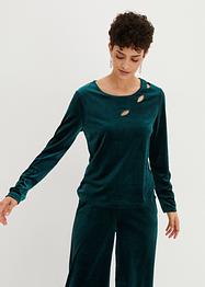 Fluwelen shirt met cut-outs, bpc selection