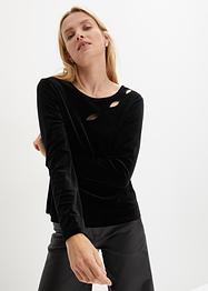 Fluwelen shirt met cut-outs, bpc selection