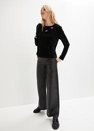 Fluwelen shirt met cut-outs, bpc selection