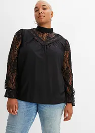 Blouse met kant, bonprix