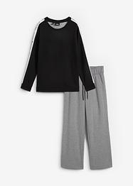 Joggingpak met sweater en wijde broek (2-dlg. set), bpc bonprix collection