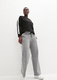 Joggingpak met sweater en wijde broek (2-dlg. set), bpc bonprix collection