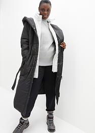 Lange outdoor jas in layerlook met riem, waterafstotend, bpc bonprix collection