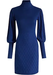 Gebreide jurk met col, bonprix