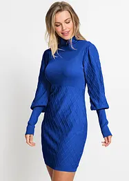 Gebreide jurk met col, bonprix