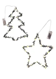 LED hangdecoratie kerstboom en ster (2-dlg. set), bonprix