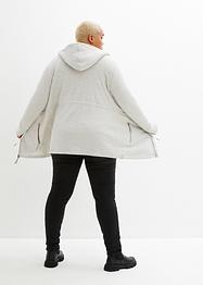 Lang sweatvest met teddy voering in de capuchon, bpc bonprix collection