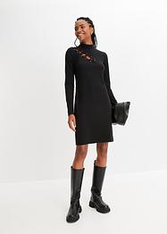 Geribde jurk met vetersluiting, RAINBOW