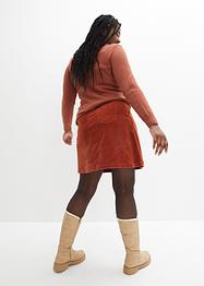 Stretch corduroy rok met knoopsluiting, John Baner JEANSWEAR