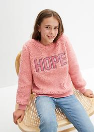 Meisjes teddy fleece trui, bpc bonprix collection