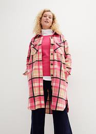 Lang shacket met ruiten, gevoerd, bpc bonprix collection