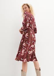 Midi jurk van katoen-jersey in wikkellook, bpc bonprix collection