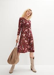 Midi jurk van katoen-jersey in wikkellook, bpc bonprix collection