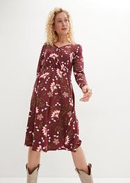 Midi jurk van katoen-jersey in wikkellook, bpc bonprix collection