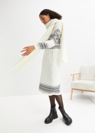 Gebreide jurk met Noors patroon en ballonmouwen, bpc bonprix collection