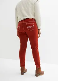 Slim fit stretch corduroy broek met contrastnaden, bonprix