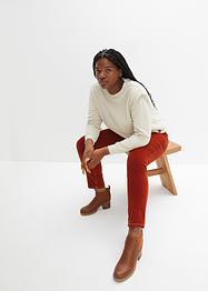 Slim fit stretch corduroy broek met contrastnaden, John Baner JEANSWEAR