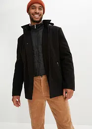Outdoor jas in wollen look met windvanger, bonprix
