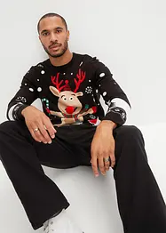 Fijn gebreide trui met kerstmotief, bonprix