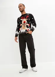 Fijn gebreide trui met kerstmotief, bonprix