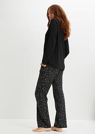Pyjama met glanzende print (2-dlg.), bpc bonprix collection