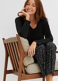 Pyjama met glanzende print (2-dlg.), bpc bonprix collection