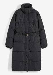 Lange gewatteerde oversized jas met elastische riem, bpc bonprix collection