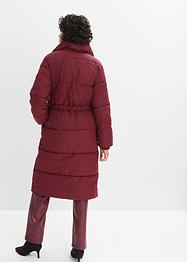 Lange gewatteerde oversized jas met elastische riem, bpc bonprix collection