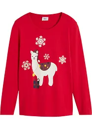 Longsleeve met kerstprint, bonprix