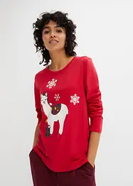 Longsleeve met kerstprint, bonprix