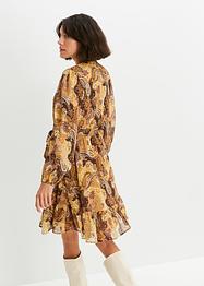 Gedessineerde jurk van gerecycled polyester, BODYFLIRT
