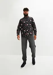 Overhemd met een kerstprint en lange mouwen, slim fit, bonprix